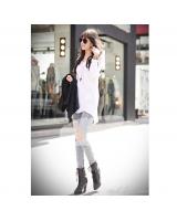 WT8136 Fashion Long Tee White