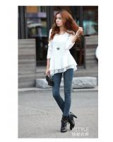 WT8695 Korea Fashion Top White
