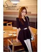 WT8886 Korea Fashion Top Black