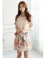 WD9037 Fashion One Piece Dress Pink