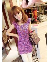 WD9027 Trendy Print Dress Pink