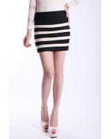 WP9095 Sexy Stripe Skirt Black