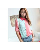 WT9241 Dual Color Top As Picture