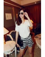 WT9211 Korea Fashion Top White