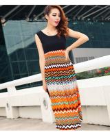 WD9212 Korea Fashion Dress Orange