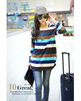 WT4171 Stripe Long Top As Picture