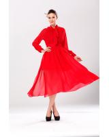 WD5092 Stylish Chiffon Dress Red