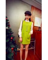 WD5253 Sleeveless Dress Green