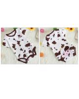 WB1010 Cow Baby Romper Brown