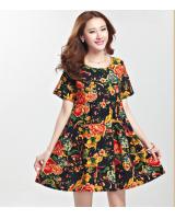 WD5703 Pretty Floral Dress Black