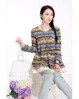 WT5877 Colourful Top Yellow