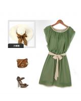 WD5915 Pretty Chiffon Dress Green