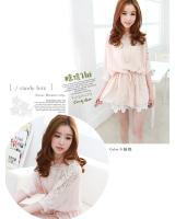 WT6072 Lovely Chiffon Top Pink