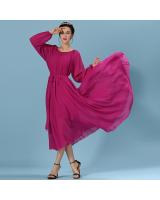 WD6224 Elegant Maxi Dress Dark Purple