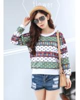 WT6389 Colourful Top White