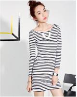 WD6441 Stylish Dress Stripe