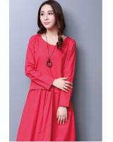 WD6488 Lovely One Piece Dress Red
