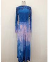 WH1134 Colourful Jubah Blue