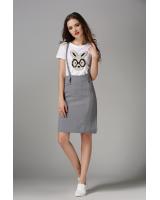 WK7108 Stylish Skirt Grey