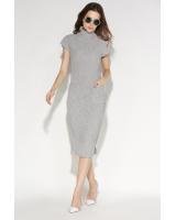 WD7139 Korea Fashion Dress Light Grey