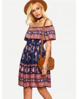 WD7230 Off Shoulder Dress As Picture