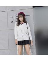 WT7314 Stylish Casual Knit Top White
