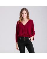 WT7417 Europe Fashion Top Red