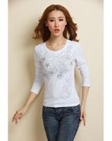 WT7421 Long Sleeves Top White