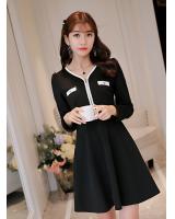 WD3785 Elegant OL Dress Black
