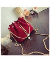 KW80175 Bucket Chain Sling Bag Red