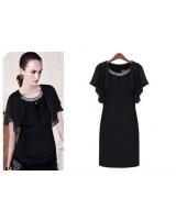 WD21221 Charming Chiffon Dress Black