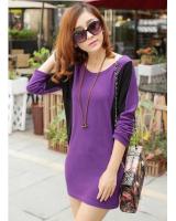 WD21347 Stylish Dress Purple