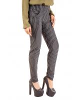 QA-386 Ladies Casual Striped Pant Double Stripes