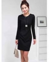 WD21509 Casual Design Dress Black