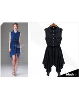 WD21512 Europe Sleeveless Dress Black