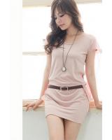 WD21651 Korea Trend Dress Pink