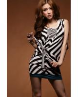 WD21671 Stylish Stripe Dress As Picture