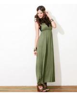 WD21678 Stylish Strap Dress Green