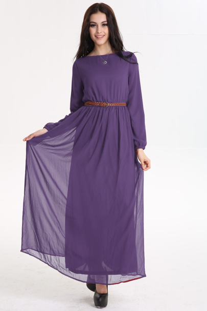 WH3321 Fashion Jubah Light Purple