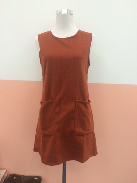 WD5253 Sleeveless Dress Orange