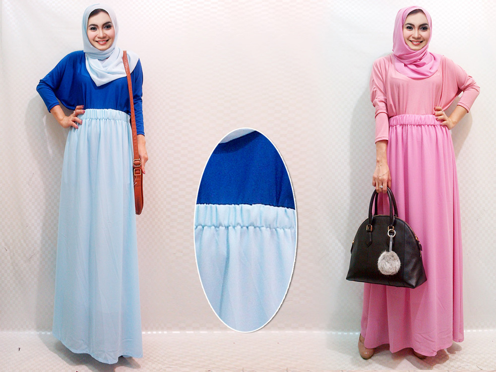 WT1117 Fashion Top and Skirt Blue (1 Set) 