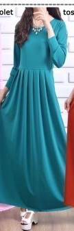 WH1148 Fashion Jubah Turquoise