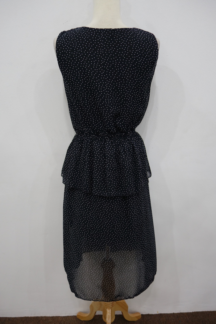 WD6966 Stylish Chiffon Dress Black