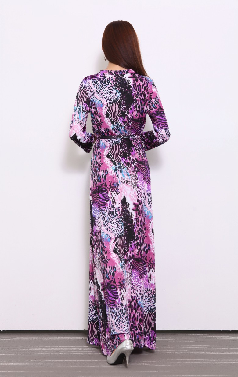 WD7227 Elegant Maxi Dress Purple