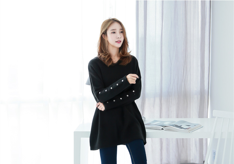 WT7465 Korea Fashion Top Black