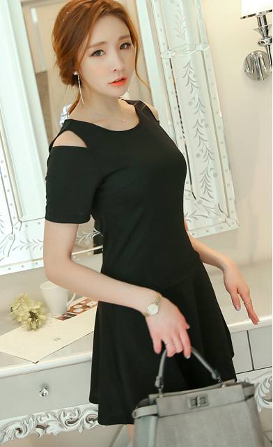 WD3801 Charming OL Dress Black