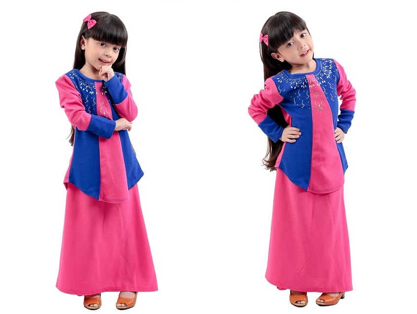 QA-275 Kids Baju Kurung Pink