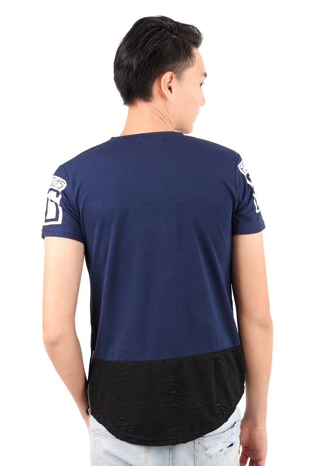 QA-322 Men Fashion T Shirt Navy Blue