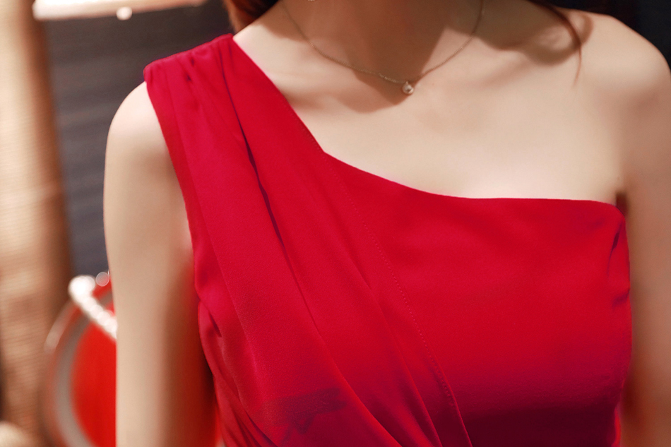 BM70292 Elegant Toga Dress Red 