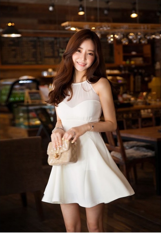 WD21177 Lovely Dress White